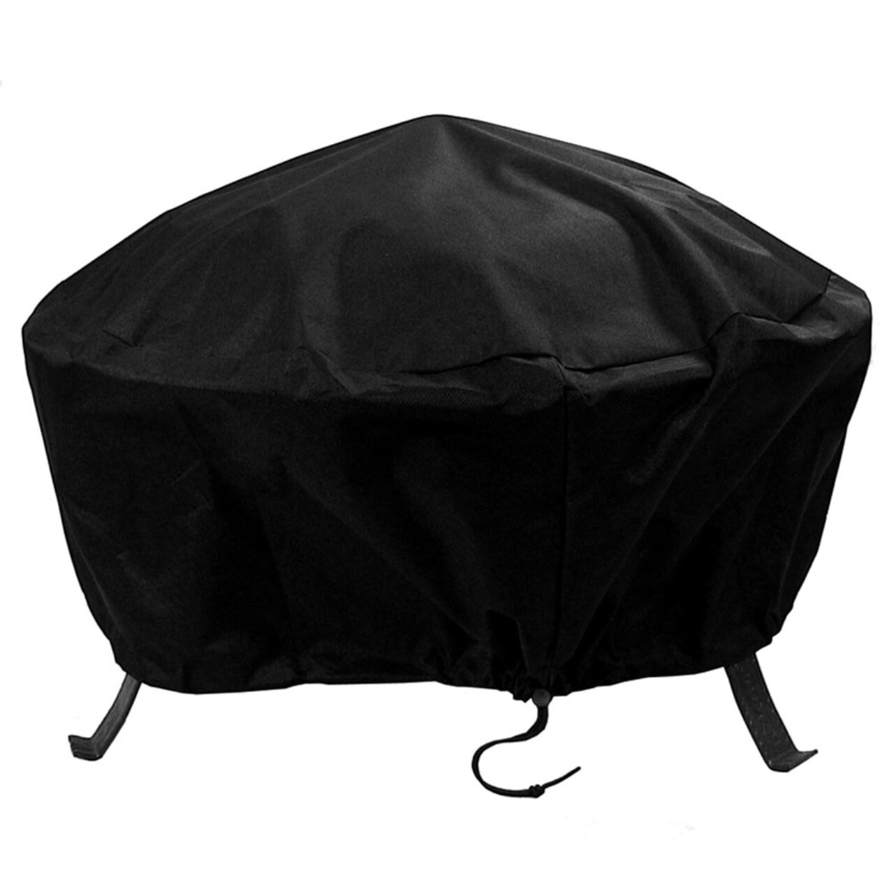 Sunnydaze 48 In Heavy-Duty Pvc Round Outdoor Fire Pit Cover - Black